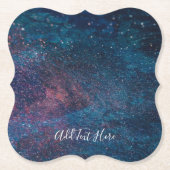 Dessous-de-verre En Papier Galaxy tourbillons en bleu (Devant)