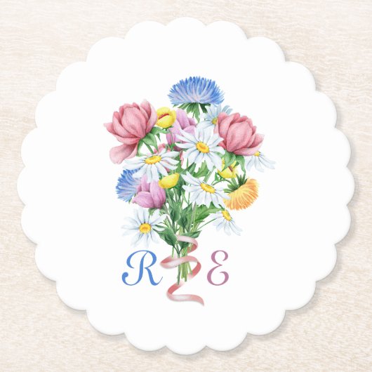 Dessous-de-verre En Papier Garden Spring Wedding (Devant)