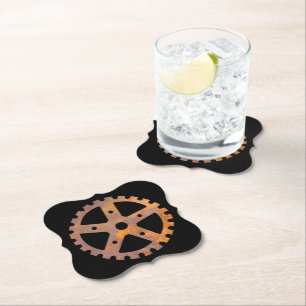 Dessous-de-verre En Papier Gear II roustée en vapeur