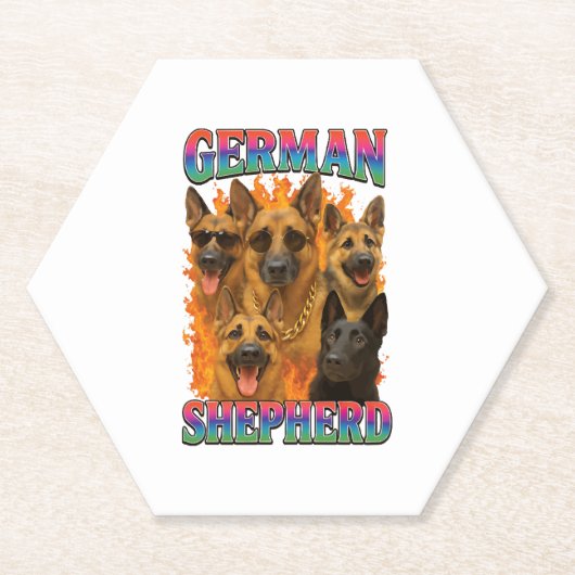 Dessous-de-verre En Papier German Shepherd (Devant)