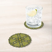 Dessous-de-verre En Papier Gingko Mandala (En situation)