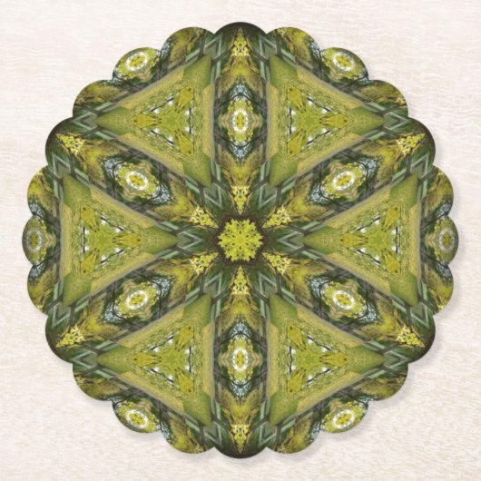 Dessous-de-verre En Papier Gingko Mandala (Devant)
