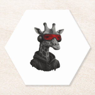 Dessous-de-verre En Papier Girafe rouge et noir abstrait T-Shirt Classique