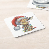 Dessous-de-verre En Papier Giraffe Festive (Incliné)