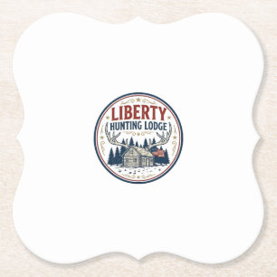 Dessous-de-verre En Papier Gîte de chasse de la liberté Patriotique Patriotiq