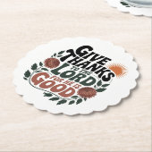 Dessous-de-verre En Papier Give Thanks - Christian (Incliné)