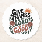 Dessous-de-verre En Papier Give Thanks - Christian (Devant)