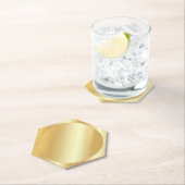 Dessous-de-verre En Papier Glamor Gold look élégant Blank moderne Modèle (En situation)