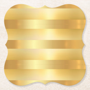 Dessous-de-verre En Papier Glamour Faux Or Blank Moderne Élégant
