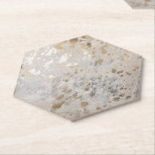 Dessous-de-verre En Papier Gold Cowhide Print Metallic (Incliné)