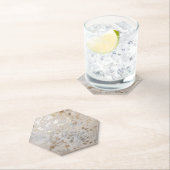 Dessous-de-verre En Papier Gold Cowhide Print Metallic (En situation)