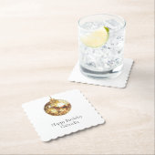 Dessous-de-verre En Papier Gold Disco Ball Birthday (En situation)