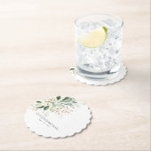 Dessous-de-verre En Papier Gold Feuille verdure Boho été (En situation)