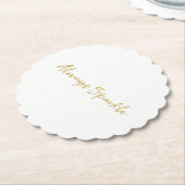 Dessous-de-verre En Papier Gold Glitz Always Sparkle (Incliné)