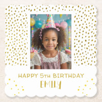 Gold Stars Faux Parties scintillant Birthday Kids