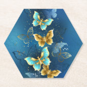 Dessous-de-verre En Papier Golden butterflies (Devant)