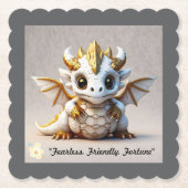 Dessous-de-verre En Papier "Golden Dragon Power" (Devant)