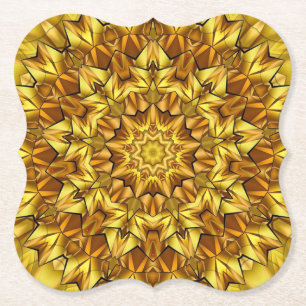 Dessous-de-verre En Papier Golden Mandala Antique Abstract Design-63495
