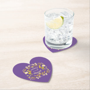 Dessous-de-verre En Papier GOLDEN MERRY ET BRIGHT personnalisé