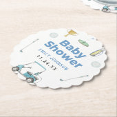 Dessous-de-verre En Papier Golf Boy Baby shower (Incliné)