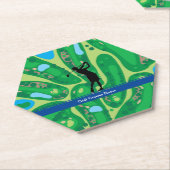 Dessous-de-verre En Papier Golf de Silhouette (Incliné)