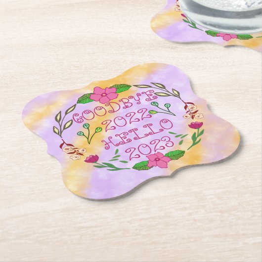 DESSOUS-DE-VERRE EN PAPIER GOODBYE 20XX HELLO 20XX (Incliné)