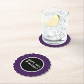 Dessous-de-verre En Papier Goth foncé violet clair (En situation)