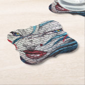 Dessous-de-verre En Papier Graffiti pour filles asiatiques (Incliné)