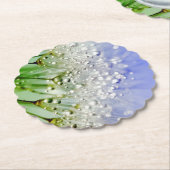 Dessous-de-verre En Papier Graines de Dandelion avec Droplets de Dew (Incliné)
