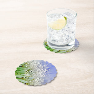 Dessous-de-verre En Papier Graines de Pissenlit avec Gouttelettes de Rosée