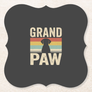 Dessous-de-verre En Papier Grand Paw Chien Rétro Vintage