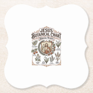 Dessous-de-verre En Papier Graphique botanique de Jésus Plantes bibliques Jés