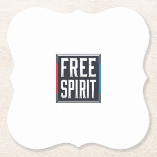 Dessous-de-verre En Papier Graphisme de boîte Esprit libre patriotique vintag