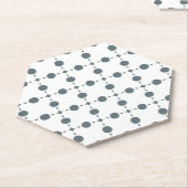 Dessous-de-verre En Papier Gray Polka Dots, Polka Dot Pattern, Dots (Incliné)