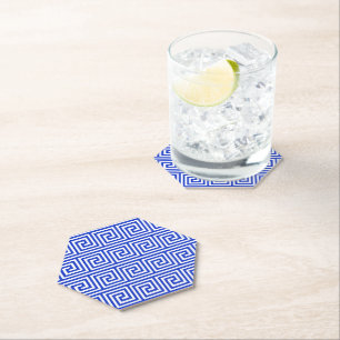 Dessous-de-verre En Papier Grec Meander Carré Motif