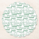 Dessous-de-verre En Papier Green White Inspiration Peace (Devant)