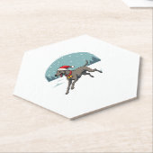 Dessous-de-verre En Papier Greyhound Festive Sprint (Incliné)