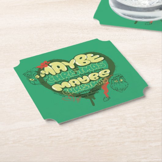 Dessous-de-verre En Papier Grille | Citation de Noël (Incliné)