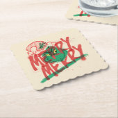 Dessous-de-verre En Papier Grille | Joyeux Joyeux Grunge Graphique (Incliné)