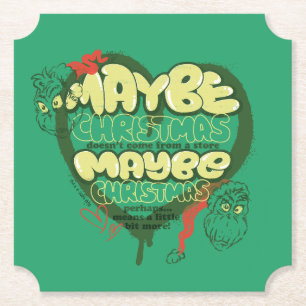 Dessous-de-verre En Papier Grinch Citation de Noël