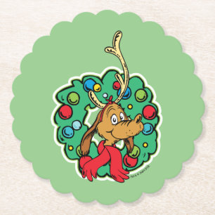 Dessous-de-verre En Papier Grinch Couronne de Noël de Max