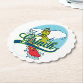 Dessous-de-verre En Papier Grinch Snowboard (Incliné)