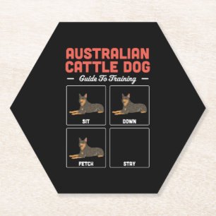 Dessous-de-verre En Papier Guide D'Entraînement Du Chien De Bataille Australi