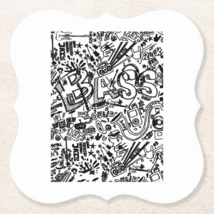 Dessous-de-verre En Papier Guitare Lover Cadeau Motif de guitare
