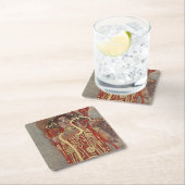 Dessous-de-verre en papier: GUSTAV KLIMT : HYGIEIA (En situation)