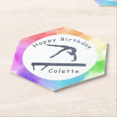 Dessous-de-verre En Papier Gymnastique Balayage de l'équilibre d'anniversaire (Incliné)