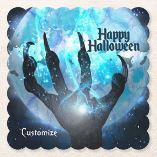 Dessous-de-verre En Papier Halloween de la transformation des Pleines lunes