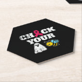 Dessous-de-verre En Papier Halloween du cancer du sein (Incliné)