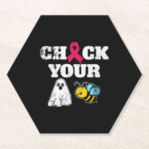 Dessous-de-verre En Papier Halloween du cancer du sein