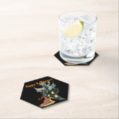 Dessous-de-verre En Papier Halloween Maison & Casquette (En situation)